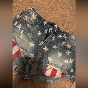 Wild Fable Blue Jean Shorts with Stars and Stripes